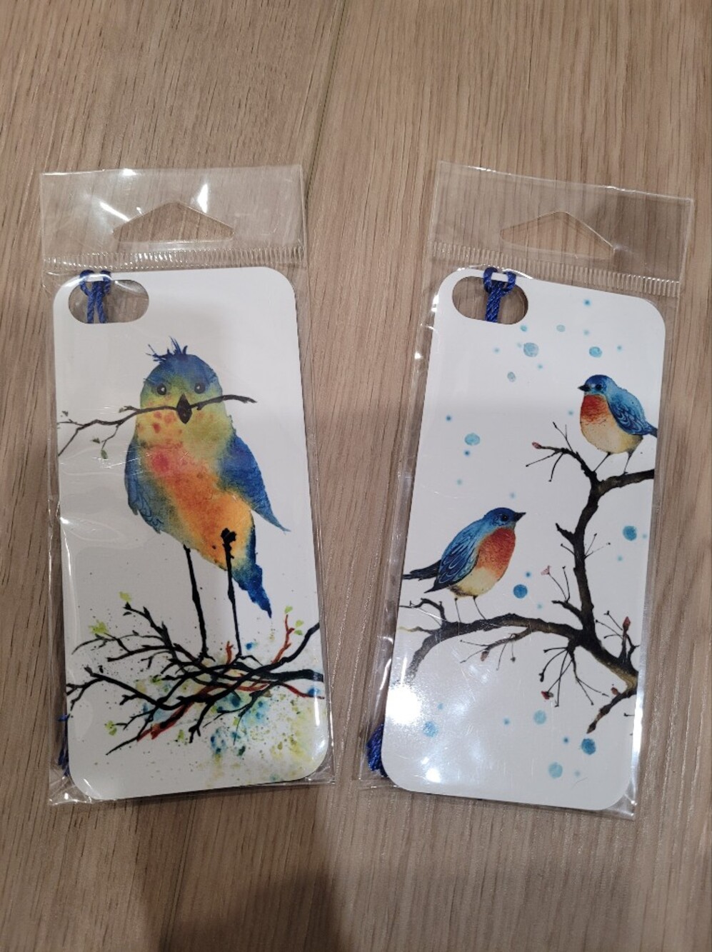 2 Set Bird Watercolor Bookmark - Hand Crafted